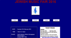 Desktop Screenshot of jewishmusicfair.co.uk